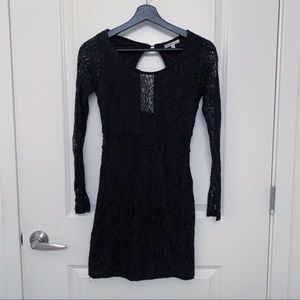 Charlotte Russe Black Lace Bodycon Dress